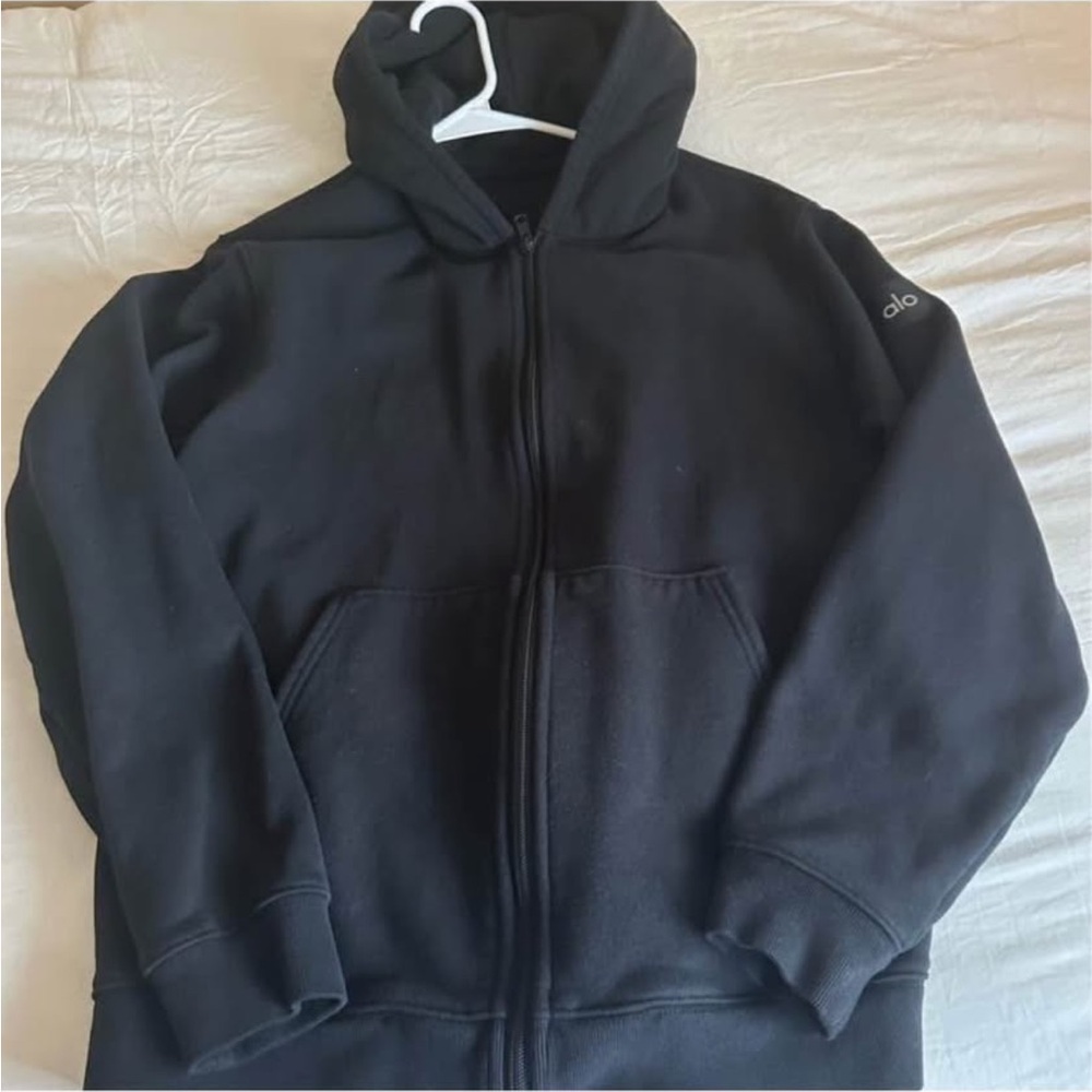 Women’s Alo Yoga Black Zip-Up Hoodie